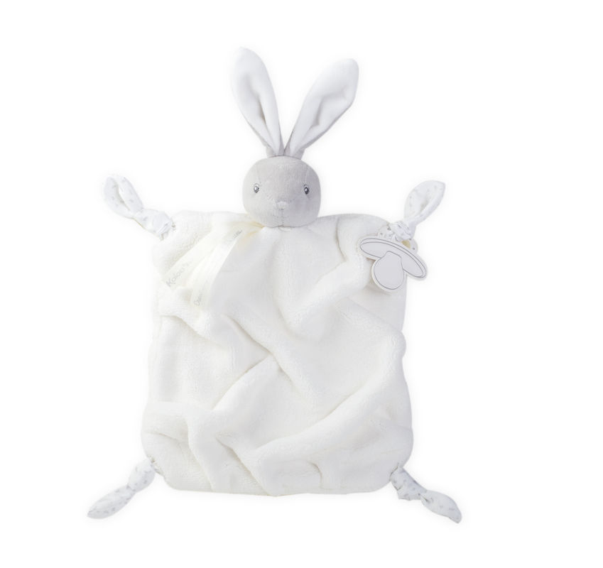  plume baby comforter rabbit white grey 